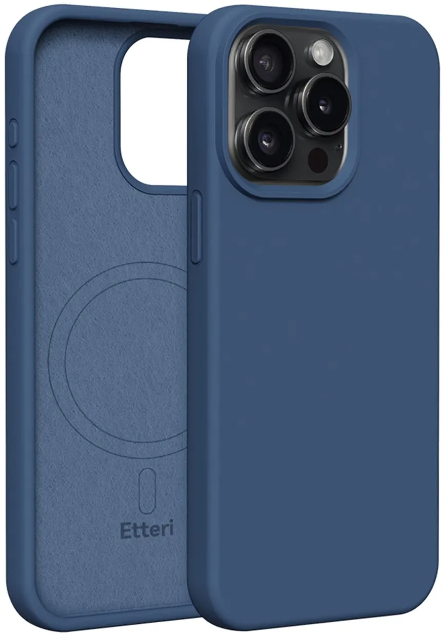Etteri Silicone Mag case for iPhone 12 / 12 Pro 6,1" dark blue