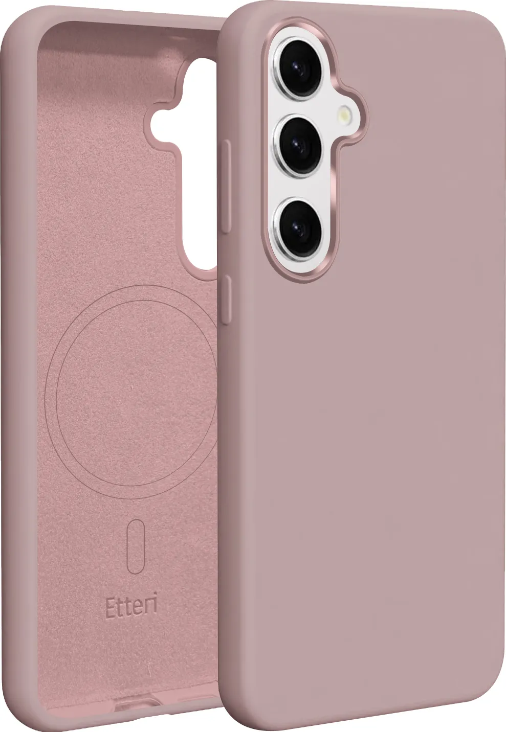 Etteri Silicone Mag case for Samsung Galaxy S25 light pink