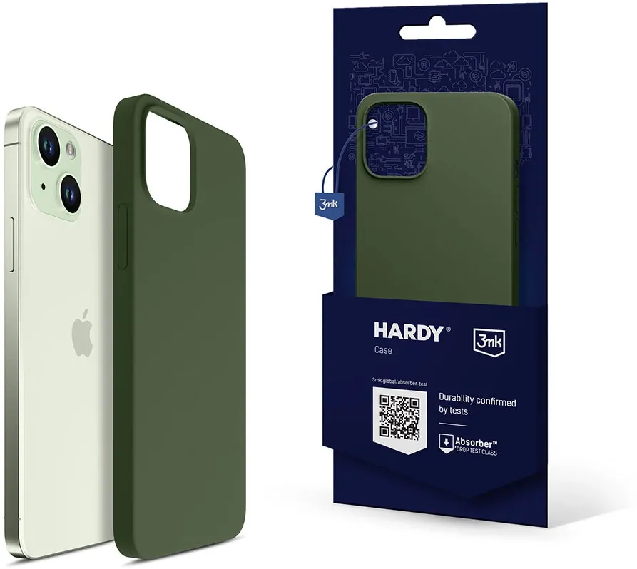 3mk Hardy Silicone MagCase for iPhone 15 Plus - green