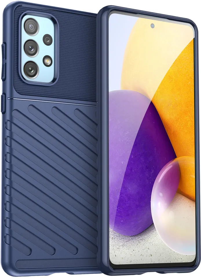 Thunder Case flexible armored cover for Samsung Galaxy A73 blue