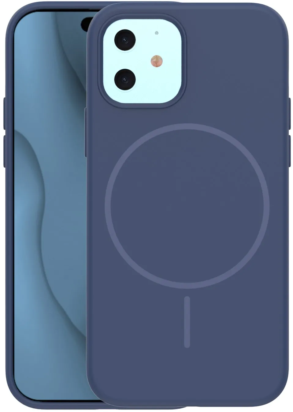 Silicone Thin Mag case for iPhone 12 / 12 Pro 6,1" dark blue