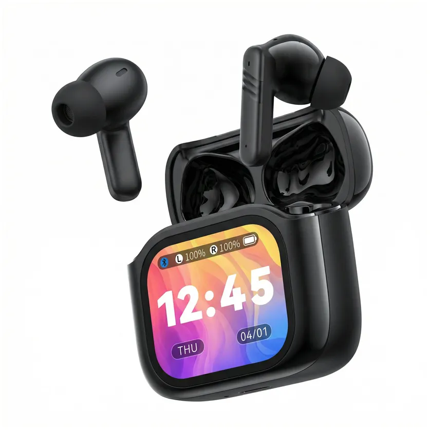 XO Bluetooth earphones X50 TWS LCD black ANC + ENC dual mic