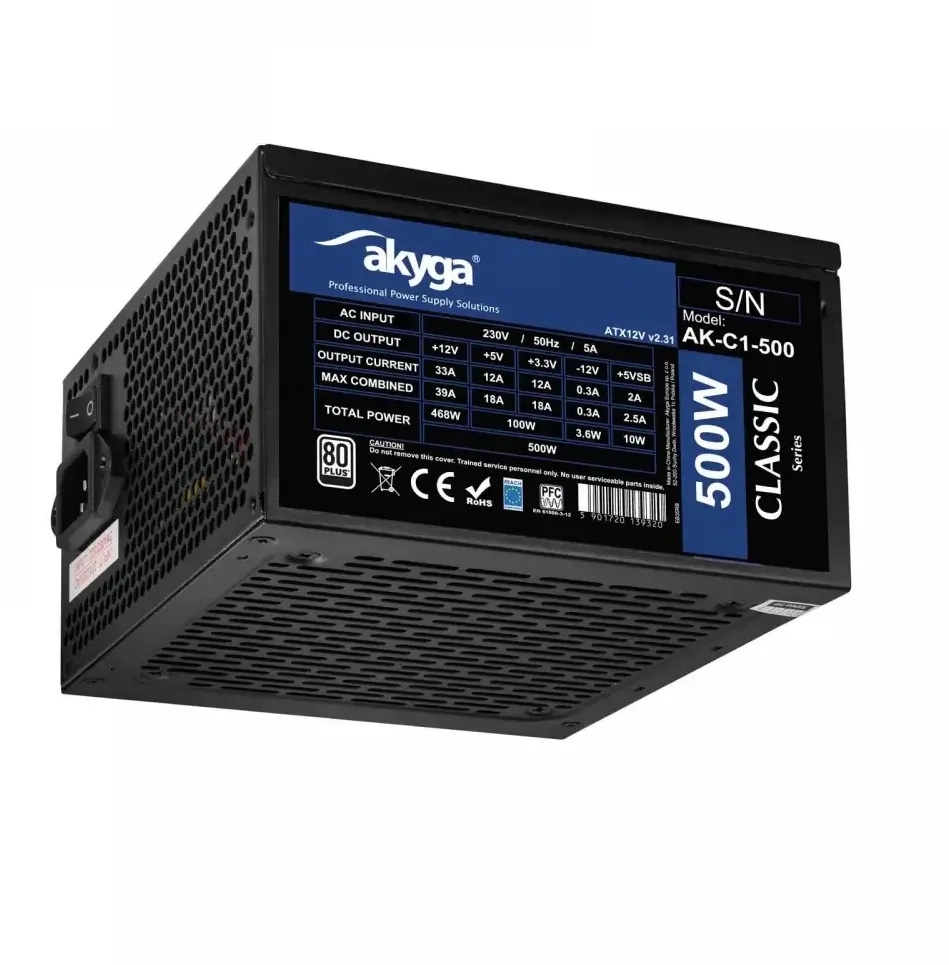 Sursa PC AKYGA AK-C1-500 PRO SERIES, 80+, 500W