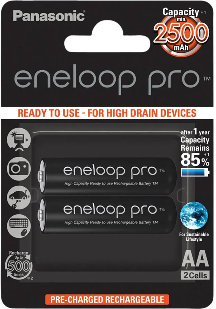 Eneloop Acumulator/Incarcator 1x2 Pro Mignon AA 2500mAh