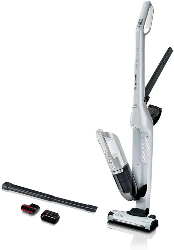 Aspirator BOSCH vertical cu acumulator BBH3ALL28 Flexxo Gen2 Seria 4, 28V, 0.4 L, 82dB, autonomie 55 min, Alb