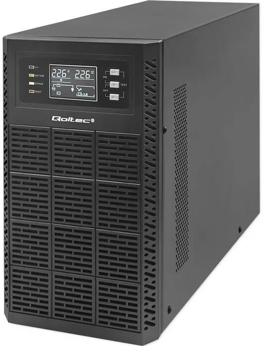 UPS QOLTEC 52282  3kVA  3000W  Power factor 1.0  LCD  EPO  USB  On-line