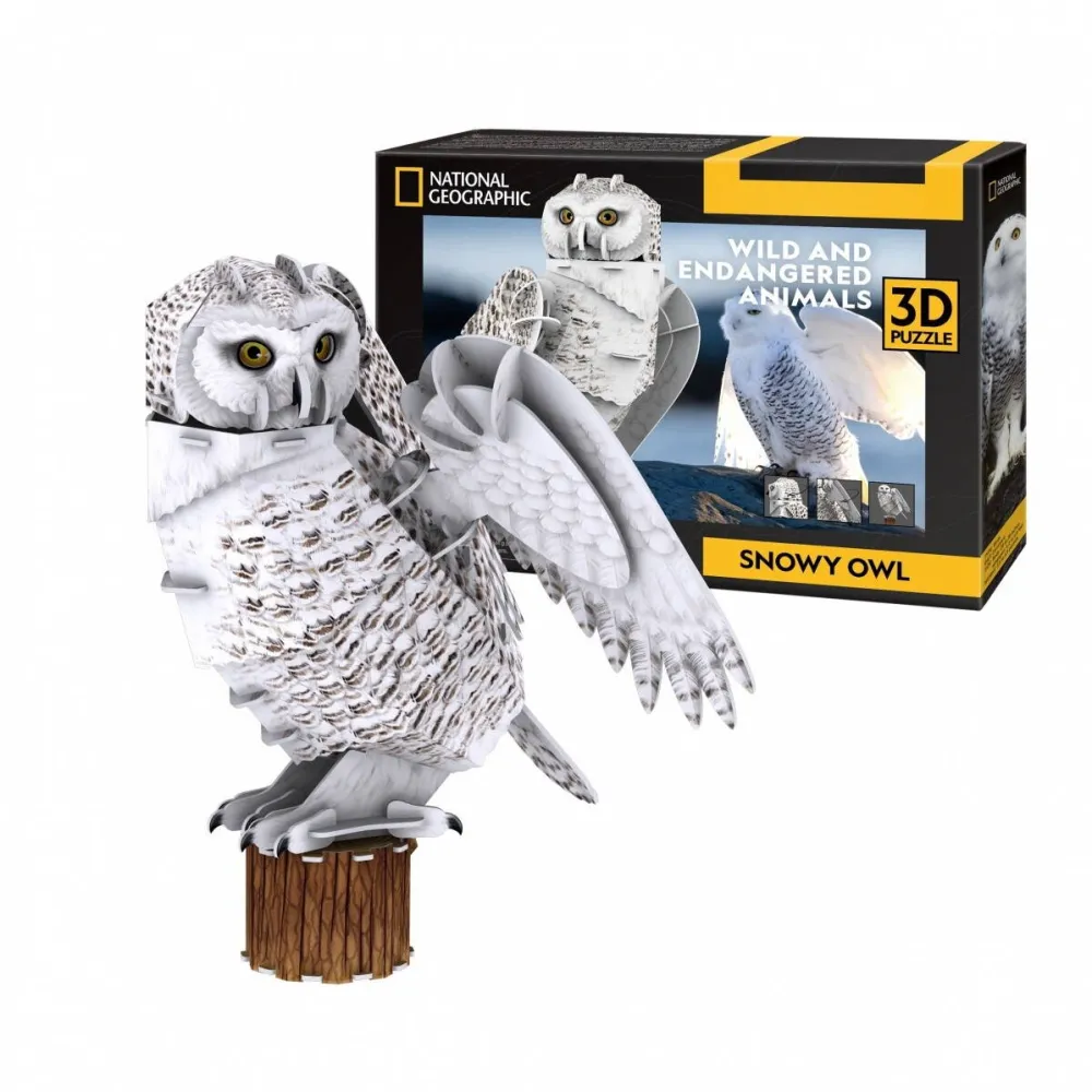 Puzzle Cubic Fun Puzzles 3D Snowy Owl