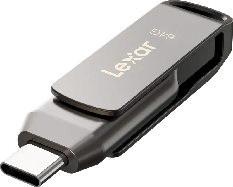 Memorie USB Lexar 64GB JumpDrive Dual Drive D400 Type-C/Type-C  Type-A