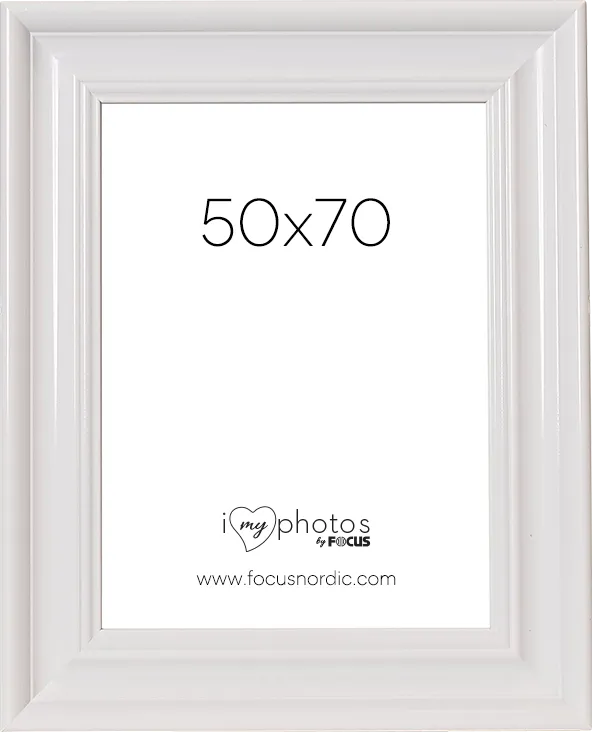 Rama foto FOCUS Charleston White 50x70