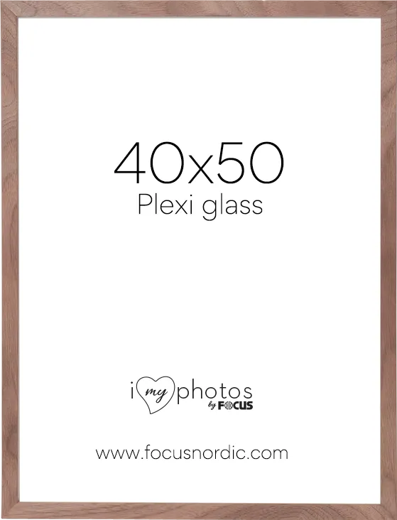 Rama foto FOCUS Soul Walnut veneer 40x50 Plexi