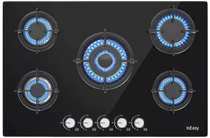 Plita IsEasy Glass Panel Gas Stove IsEasy MGBG-775 Five-zones