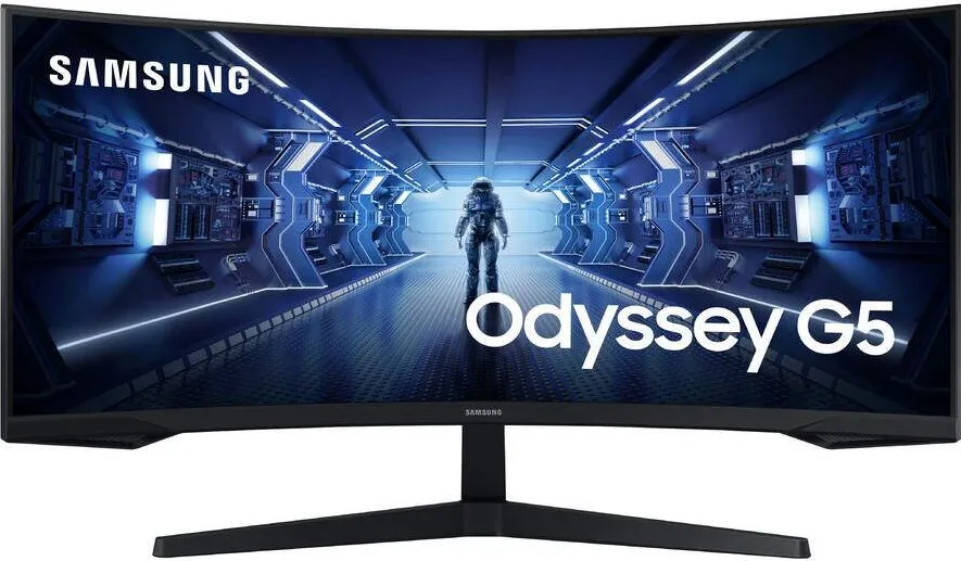 Monitor Samsung Gaming Odyssey G5 LC34G55TWWPXEN Curbat 34 inch UWQHD VA 1 ms 165 Hz HDR FreeSync Premium