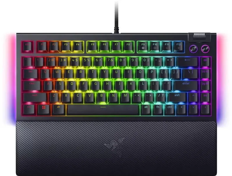 Tastatura RAZER Gaming BlackWidow V4 75% Black Orange Tactile Gen-3 Switch Mecanica