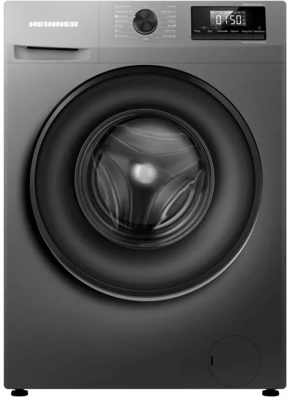 HEINNER Masina de spalat rufe HWM-H7014IVSMTC+++, Slim, 7 kg, 1400 RPM, Clasa C, Inverter, Display, Blocare acces copii, Gri