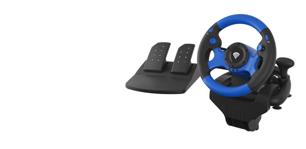 Volan Genesis Genesis Seaborg 350 driving wheel, Black/Blue, Wired