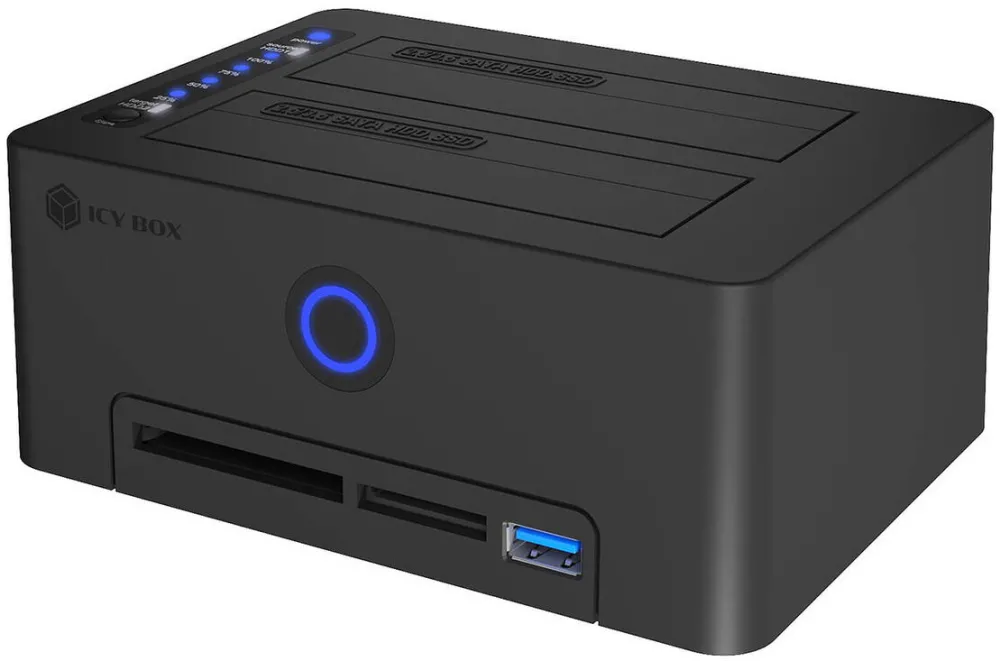Docking Station Icy Box IB-1233CL-CR 2x 2,5/3,5 SSD/HDD,czytnik kart
