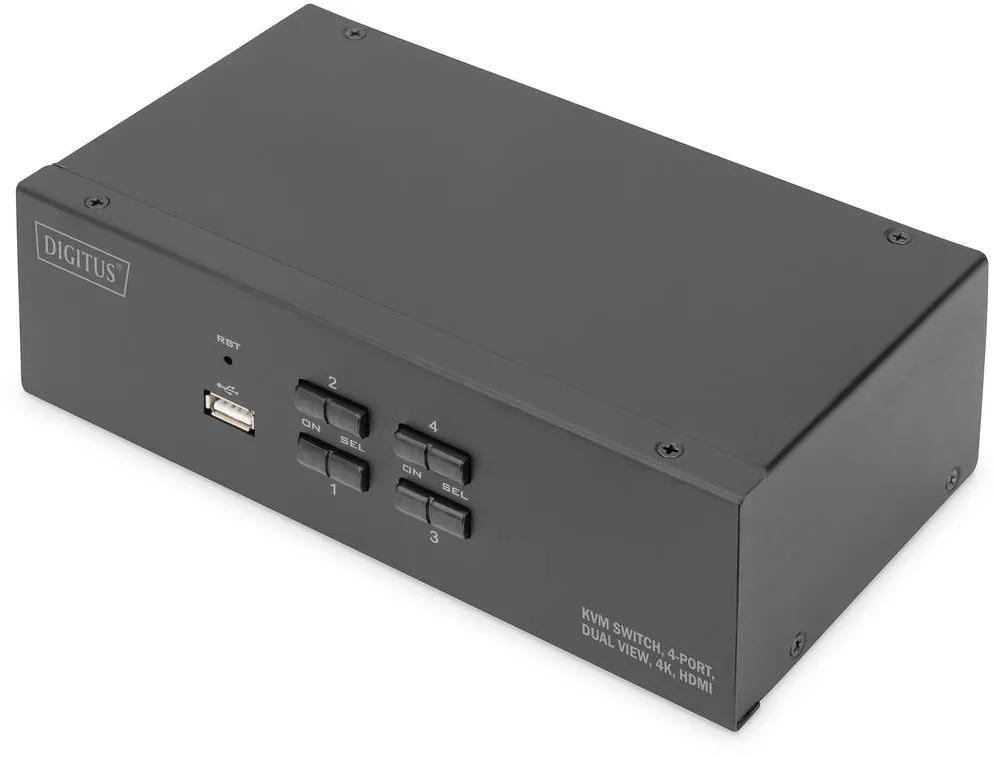 Switch Assmann 4-Port 4K30Hz 2xHDMI 2xUSBA 2x3,5mKlinke