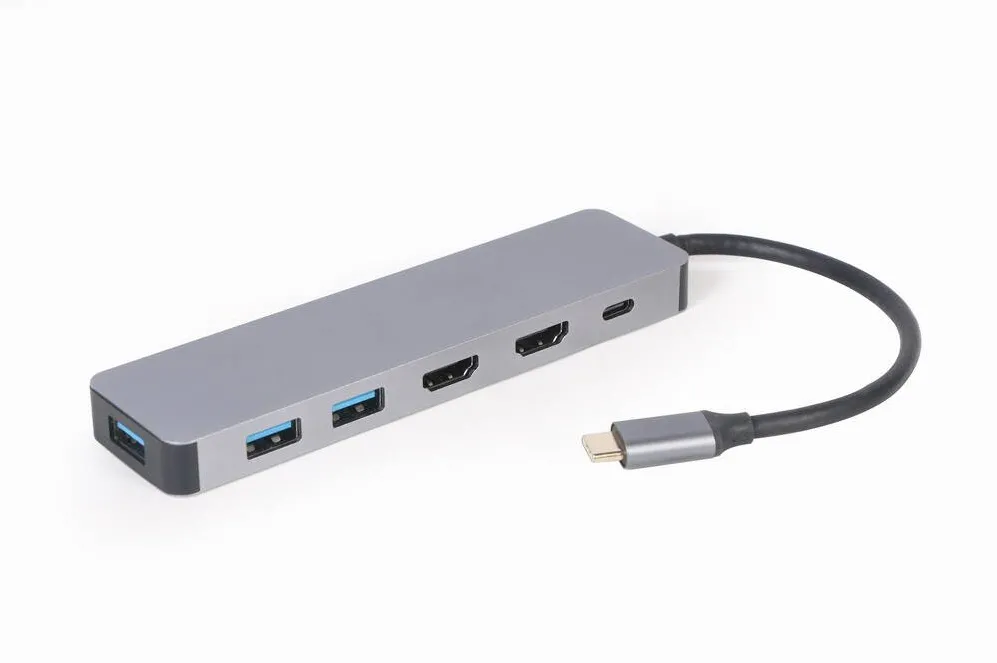 Adaptor Gembird A-CM-COMBO3-03 USB Type-C 3-in-1 multi-port (Hub + HDMI + PD)