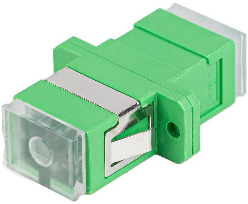 Adaptor LANBERG fibra optica SM SC/APC simplex, capace transparente, 25 buc.