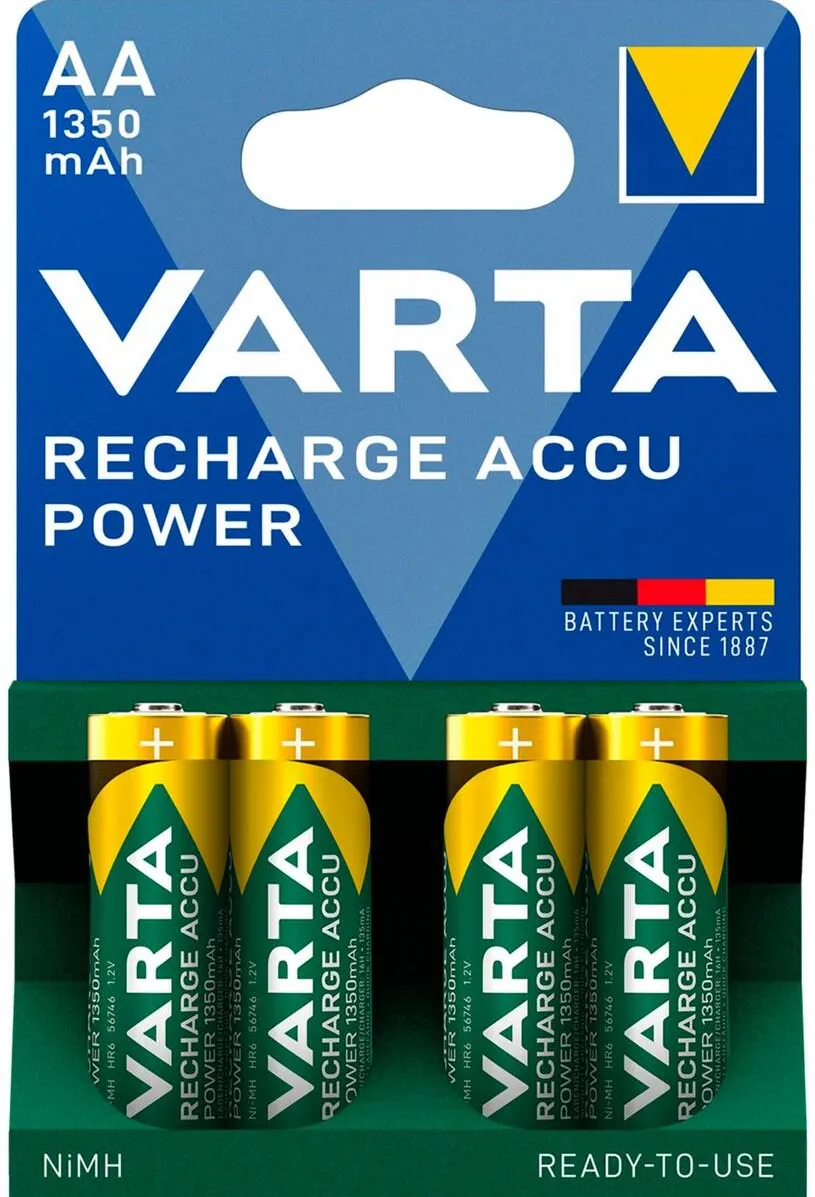 VARTA Acumulator/Incarcator 1x4 RECHARGE ACCU Power 1350 mAH AA Mignon NiMH