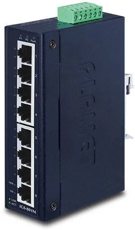 Switch Planet 8-Port 10/100/1000Mbps Managed Industrial Ethernet