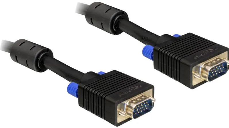 DELOCK VGA Male - VGA Male, 1m, negru