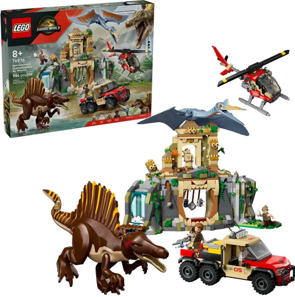 LEGO JURASSIC WORLD 76976 Spinosaurus & Quetzalcoatlus Air Mission