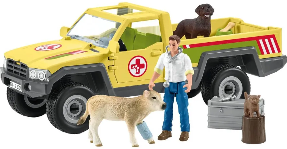 Schleich Jucarie Farm World 42503 Veterinarian visit at the farm
