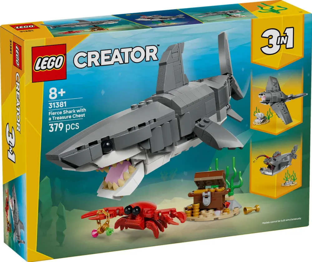 LEGO CREATOR 3 IN 1 31381 Fierce Shark with a Treasure Chest
