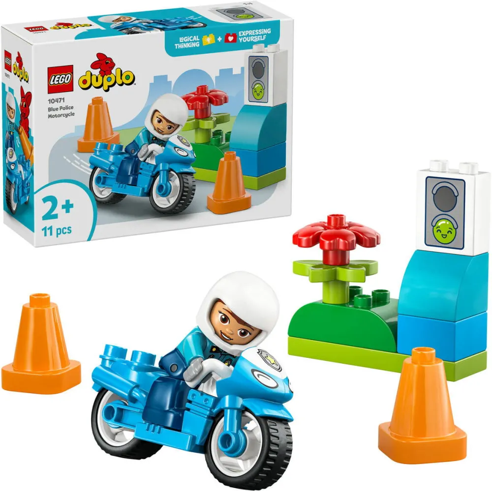 LEGO DUPLO TOWN 10471 Motocicleta albastra de politie