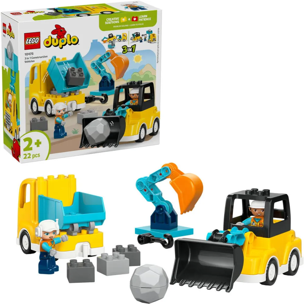 LEGO DUPLO TOWN Vehicule de constructii 3 in 1