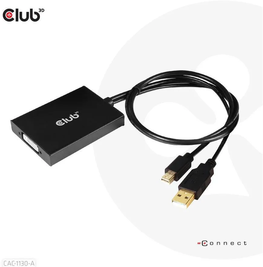 Adaptor CLUB 3D MiniDisplayport > DVI DualLink HDCP Off St/Bu