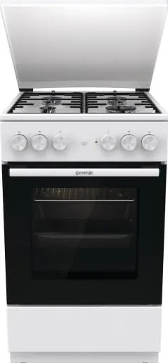 Aragaz GK5A22WH, 4 arzatoare, Gaz + Electric, L 50 cm, Grill, alb