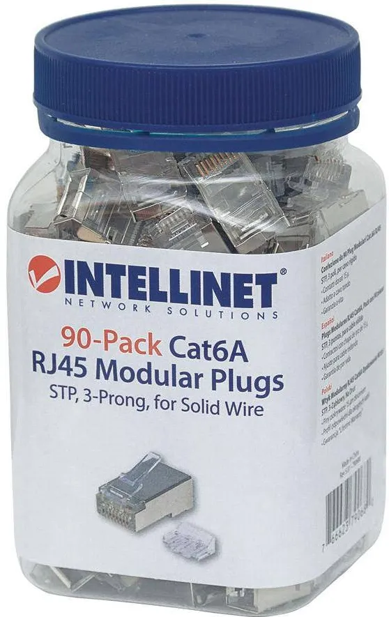 Accesoriu Retea Intellinet Modularstecker RJ45 Cat6A STP 3-Punkt 90 Stk.