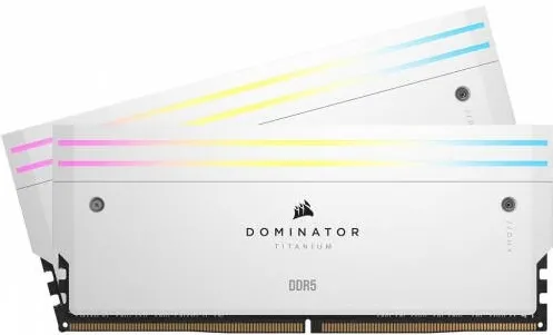 Memorie RAM Corsair Dominator Titanium RGB White,  48GB, DDR5-7200MHz, CL36, Dual Channel