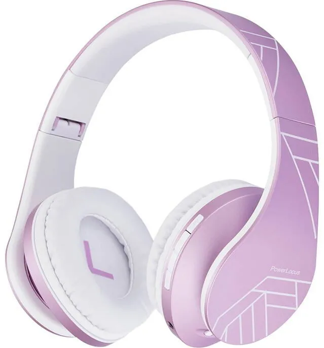 Casti Over-Head PowerLocus Wireless Headphones for kids PowerLocus P2 (pink-white)