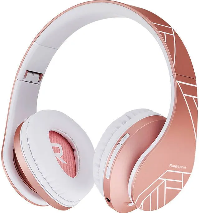 Casti Over-Head PowerLocus Wireless Headphones for kids PowerLocus P2 (rose gold)