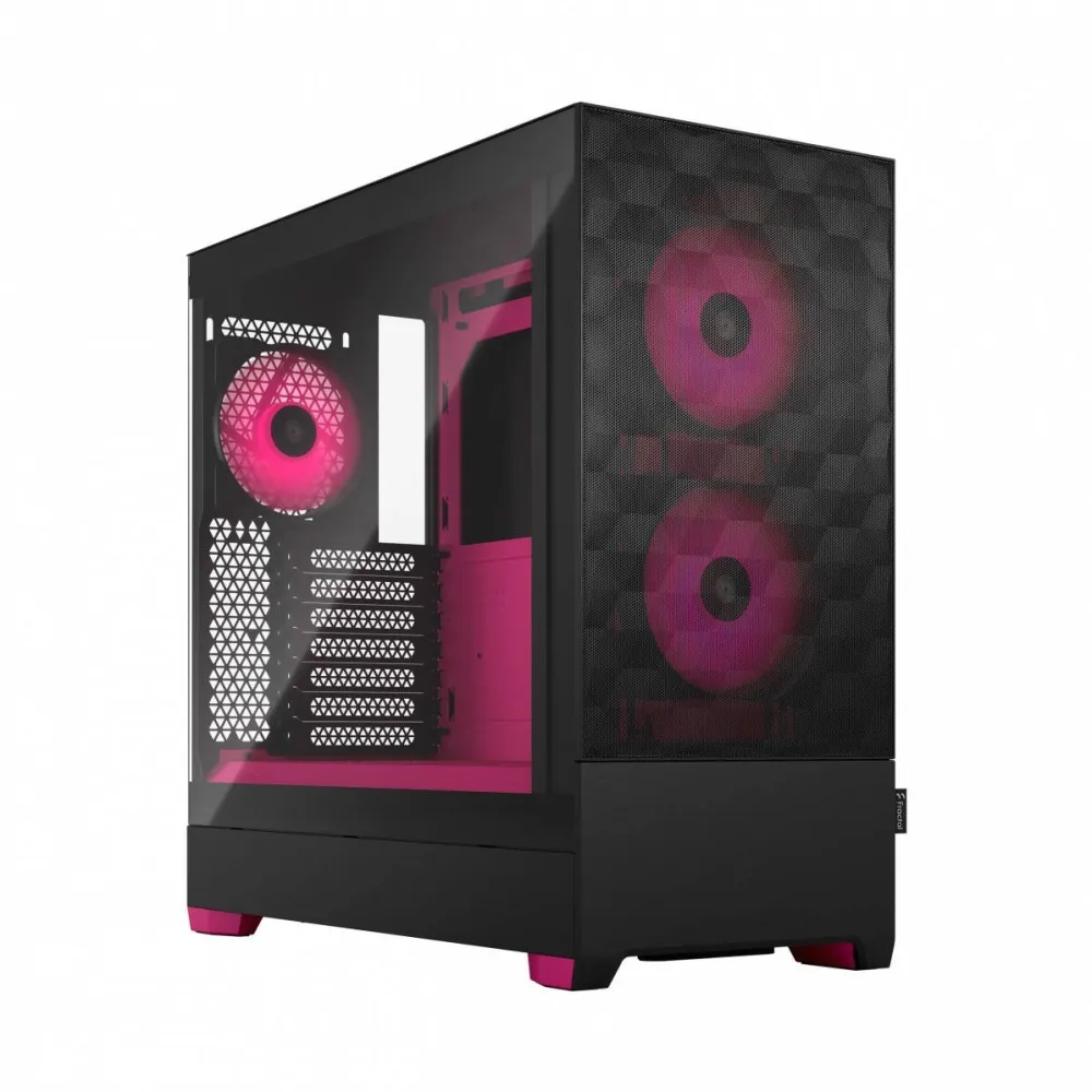 Carcasa PC Fractal Design PC case Pop Air TG Clear Tint RGB magenta core