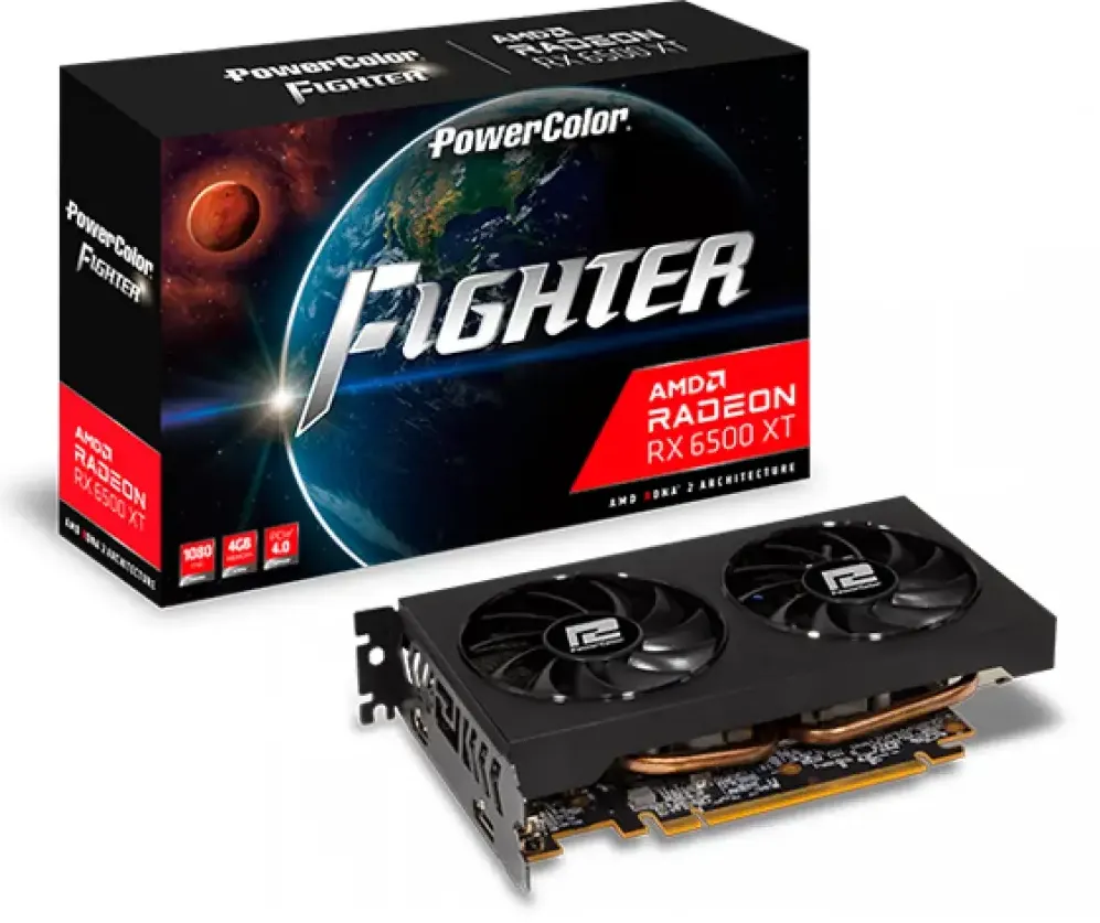 Placa Video POWERCOLOR Figh. AXRX 6500XT 4GBD6-DHV3