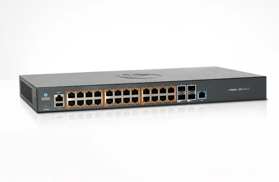 Switch Cambium Networks cnMatrix EX1028-P  24*RJ45 4*SFP  200W PoE
