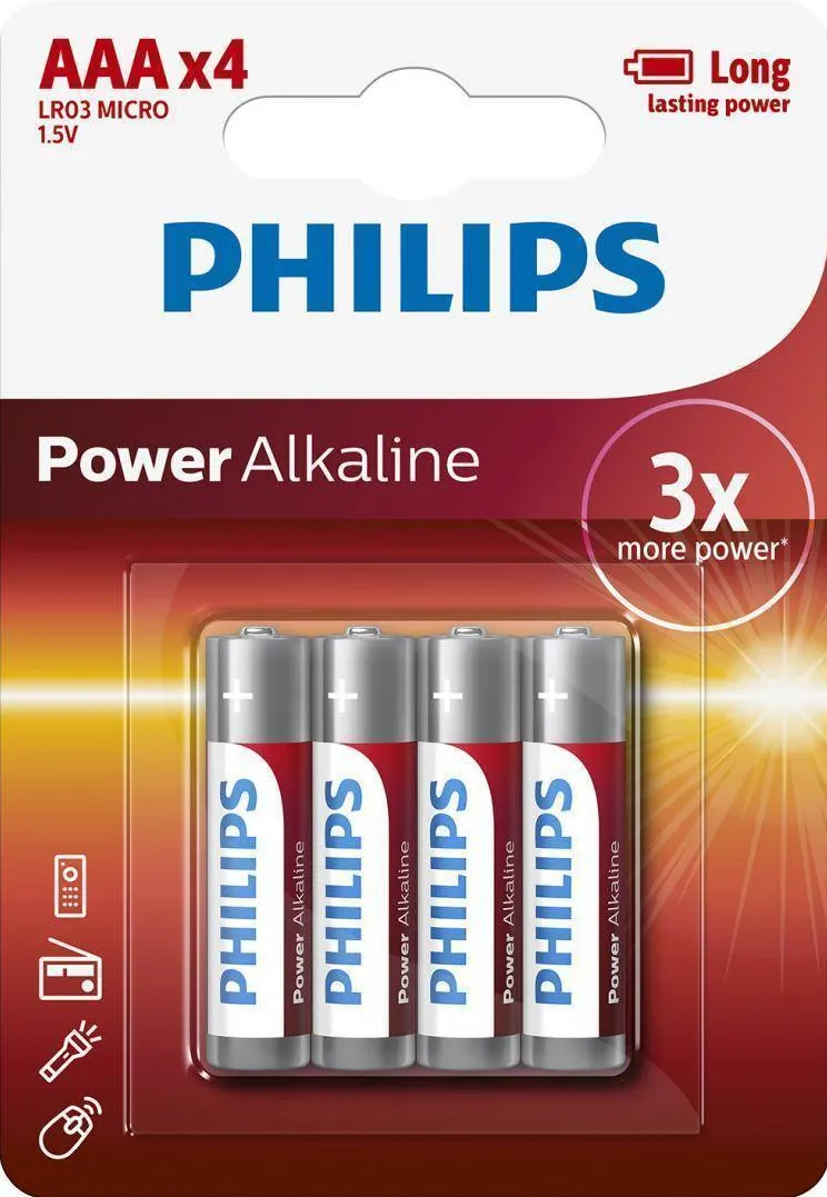Philips PH POWER ALKALINE AAA 4-BLISTER