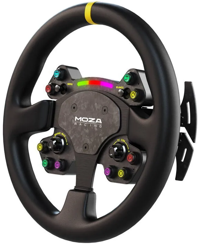 Volan Moza Racing RS V2, rotund - piele (33 cm)
