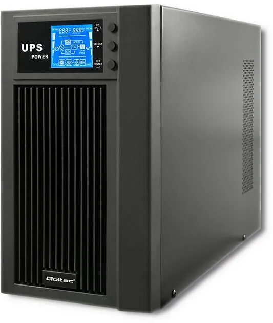 UPS QOLTEC 53043 | On-line | Pure Sine Wave | 3kVA | 2.4k0W | LCD | USB