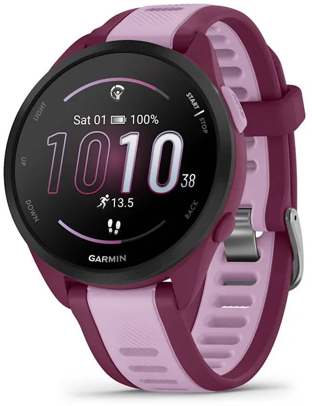 Smartwatch Garmin Garmin Forerunner 165 Music 3.05 cm (1.2") AMOLED 43 mm Digital 390 x 390 pixels Touchscreen Purple GPS (satellite)