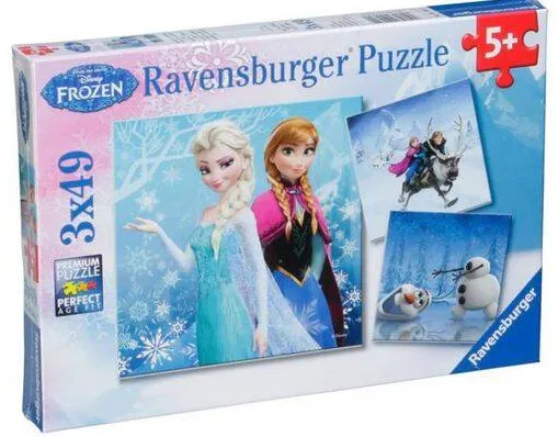 Puzzle Ravensburger Puzzle Ravensburger Winter Adventures 3 X 49 buc Disney Frozen