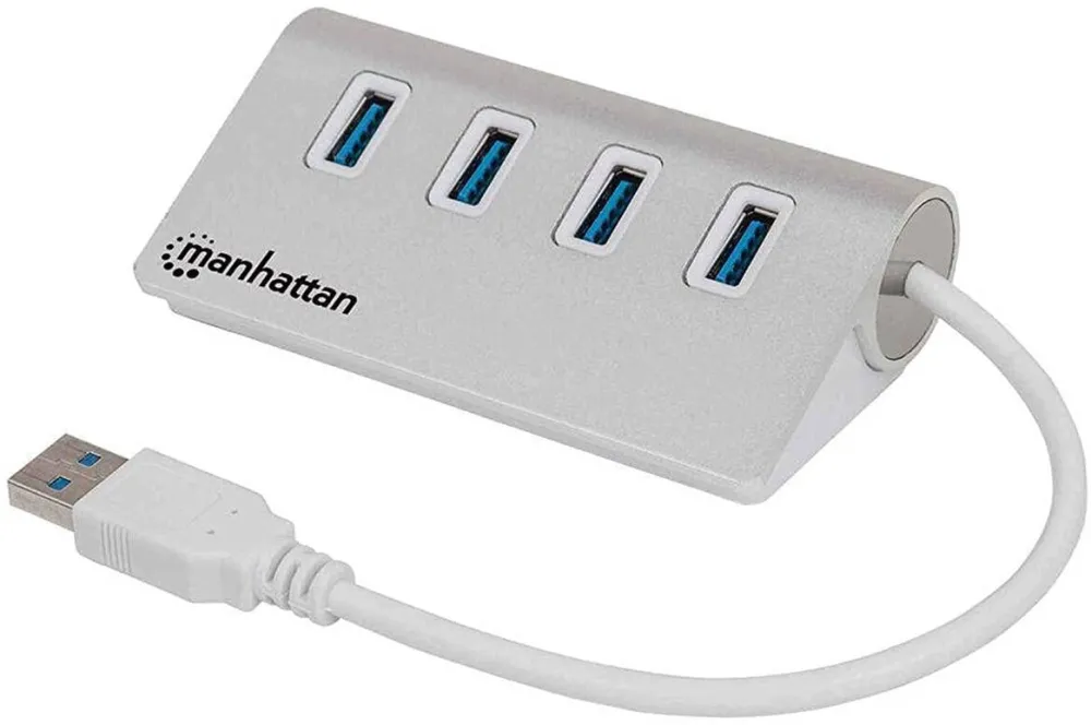 Hub USB MANHATTAN 4-Port 4xUSB3.0 Aluminium