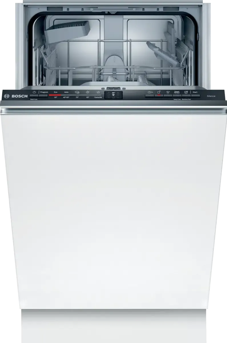 BOSCH Masina de spalat vase incorporabila Bosch SPV2IKX10E, 9 seturi, 5 programe, ExtraDry, Tab-count, Silence on demand, ActiveWater, Motor EcoSilence Drive, Clasa F, InfoLight, Home Connect, 45 cm