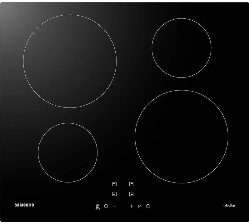 Plita Samsung incorporabila NZ64M3NM1BB/OL, Inductie, 4 zone de gatit, Control tactil, Power Boost, Indicator caldura reziduala, 60 cm, Negru