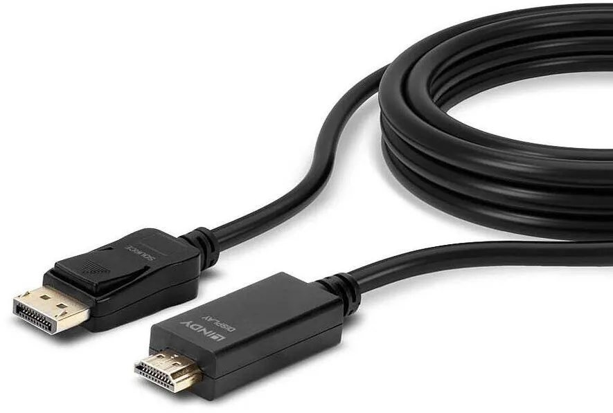 Adaptor video Lindy DisplayPort an HDMI 4K30 5 m