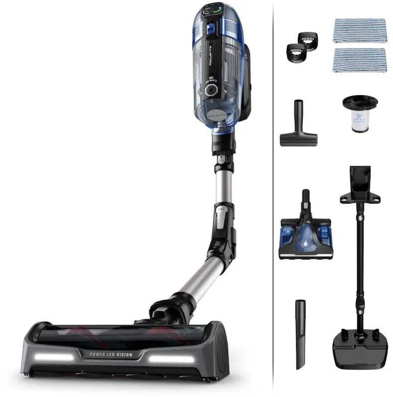 Aspirator ROWENTA vertical cu mop X-Force Flex 14.6 Aqua RH99C3WO, 480W, 0.4L